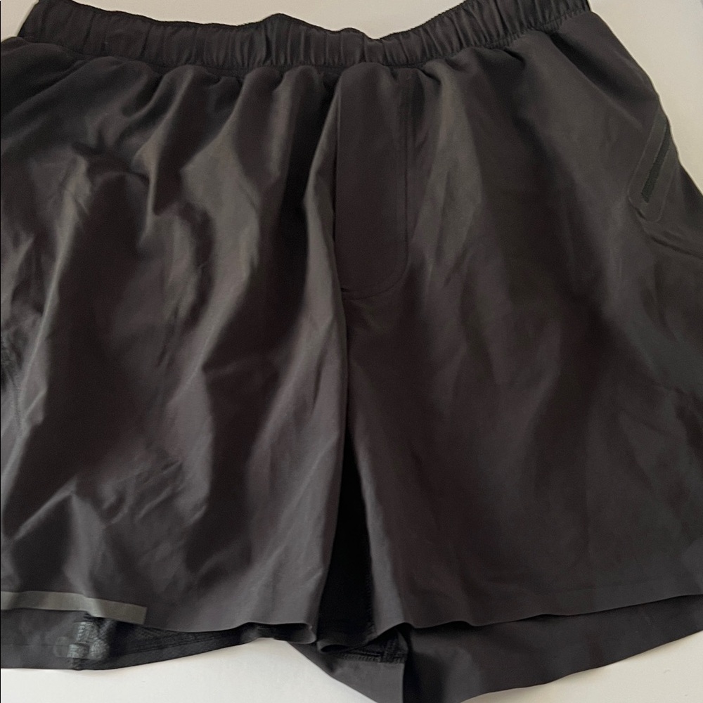 Lulu lemon black running shorts with liner